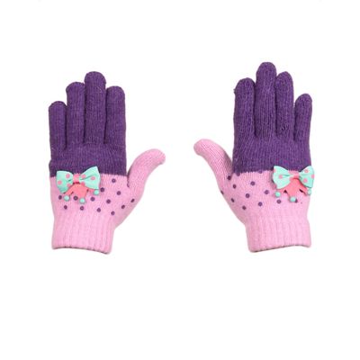 Tiekart women multi woollen gloves