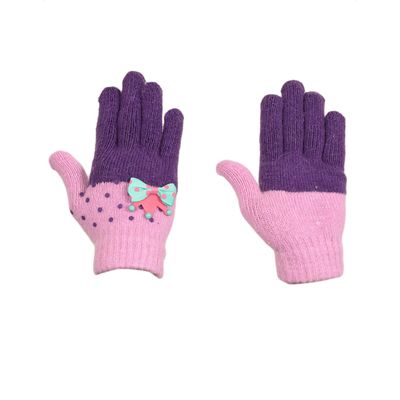 Tiekart women multi woollen gloves