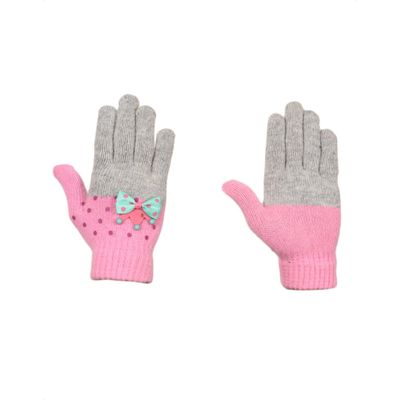 Tiekart women multi woollen gloves