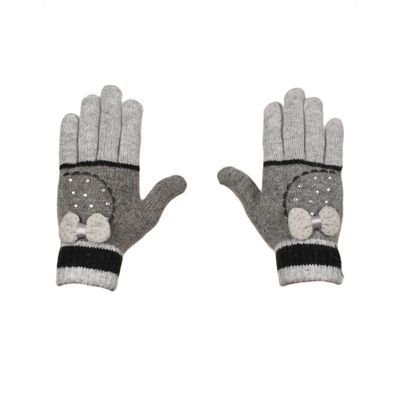 Tiekart women grey  woollen gloves