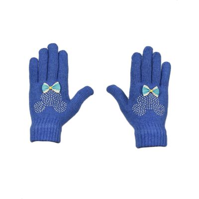 Tiekart women blue  woollen gloves