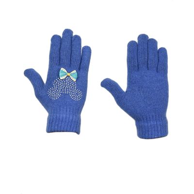 Tiekart women blue  woollen gloves