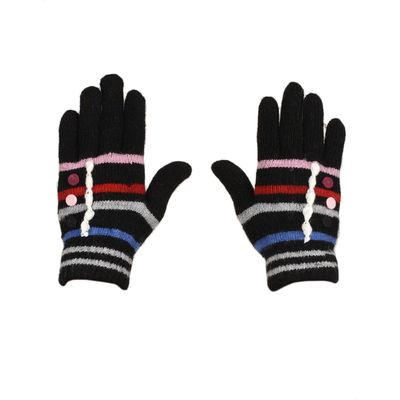 Tiekart women multi woollen gloves