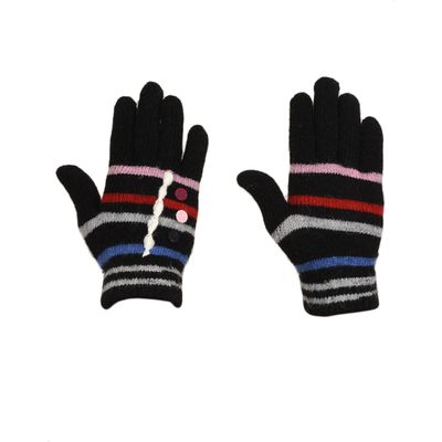 Tiekart women multi woollen gloves