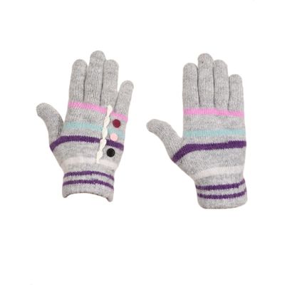 Tiekart women multi woollen gloves