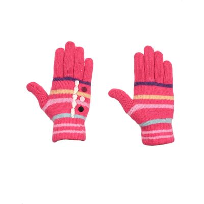 Tiekart women pink  woollen gloves