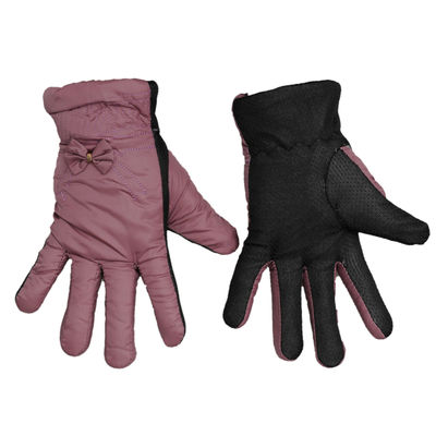 Lilac Windproof Designer Warm Winter Gloves With Fur Lining Inside for Men