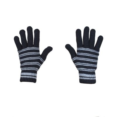 Tiekart men multi striped woollen gloves