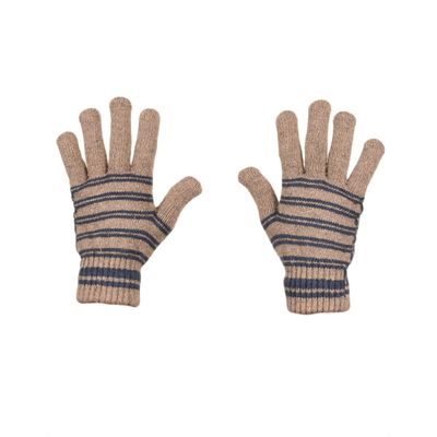 Tiekart men multi striped woollen gloves