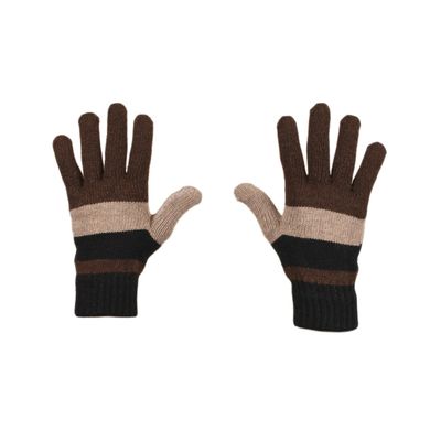 Tiekart men multi striped woollen gloves