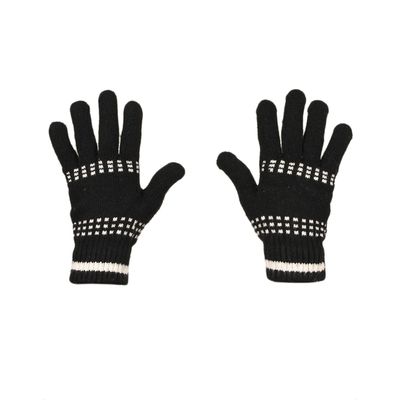 Tiekart men black woollen gloves