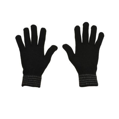 Tiekart men black woollen gloves