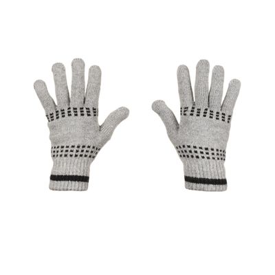 Tiekart men grey woollen gloves