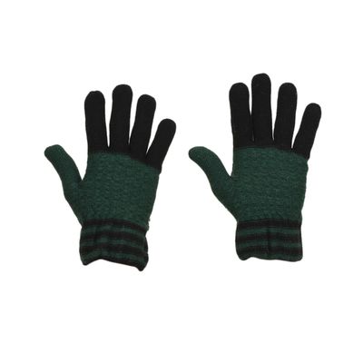 Tiekart men multi striped woollen gloves