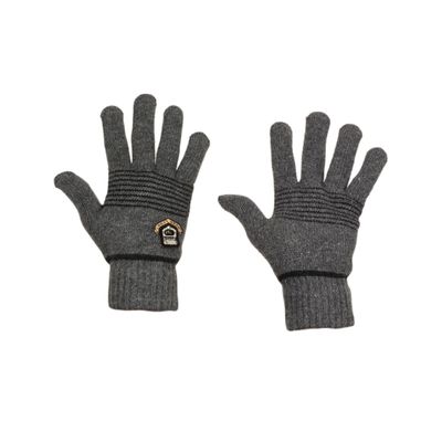 Tiekart men grey striped woollen gloves