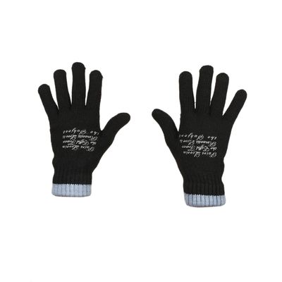 Tiekart men black woollen gloves