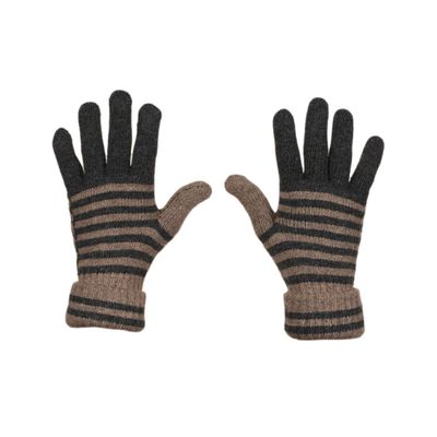 Tiekart men multi striped woollen gloves