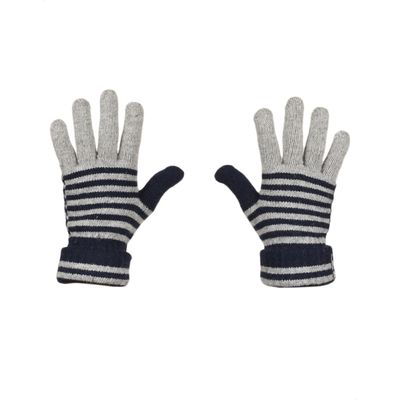 Tiekart men grey striped woollen gloves