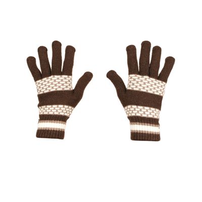 Tiekart men brown  woollen gloves