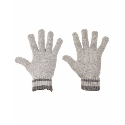 Tiekart men grey plain solids woollen gloves