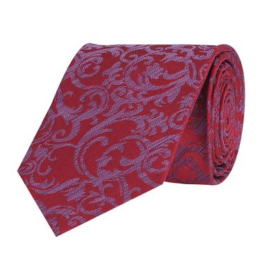 Tiekart men maroon floral woven silk tie