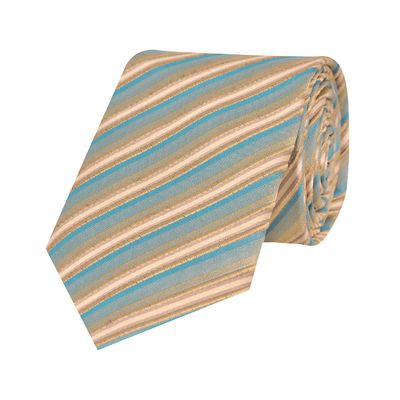 Tiekart men multi striped woven silk tie