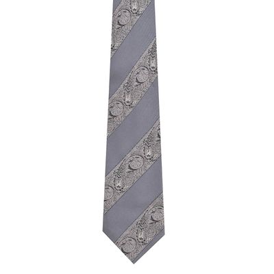 Tiekart men grey floral woven silk tie