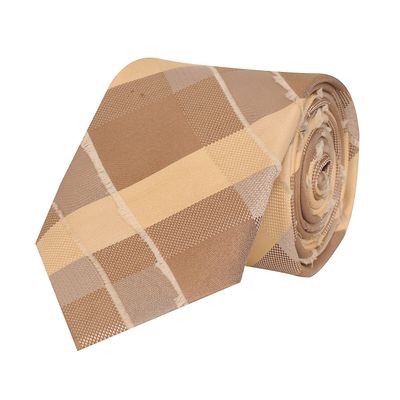 Tiekart men multi checked woven silk tie