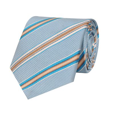 Tiekart men blue striped woven silk tie
