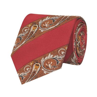 Tiekart men multi floral woven silk tie