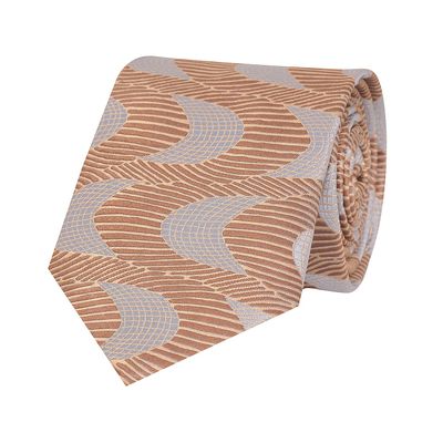 Tiekart men beige  woven silk tie