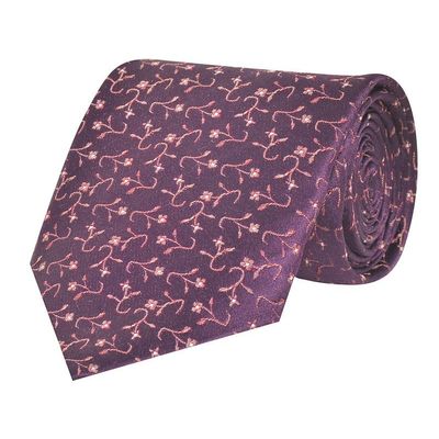 Tiekart men purple floral woven silk tie