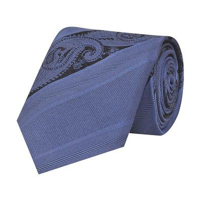 Tiekart men blue paisley woven silk tie