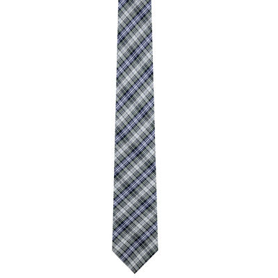 Tiekart men white checked silk tie