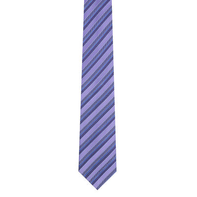 Tiekart men purple striped silk tie