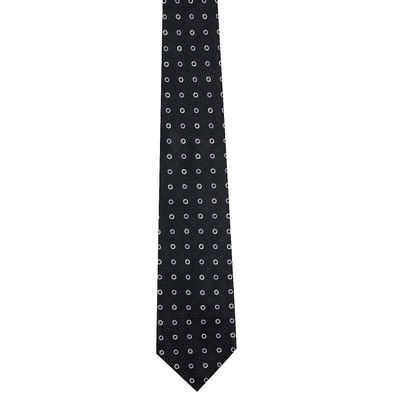 Tiekart men black polka dot silk tie