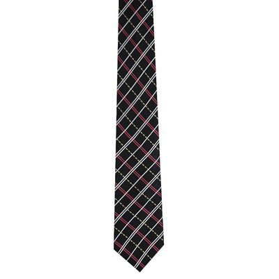 Tiekart men black checked silk tie