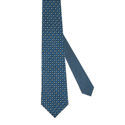 Tiekart men blue polka dot silk tie