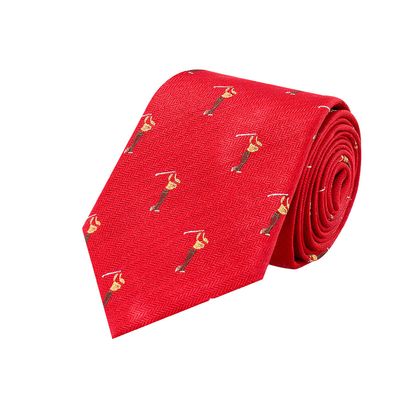 Tiekart men red silk funky tie