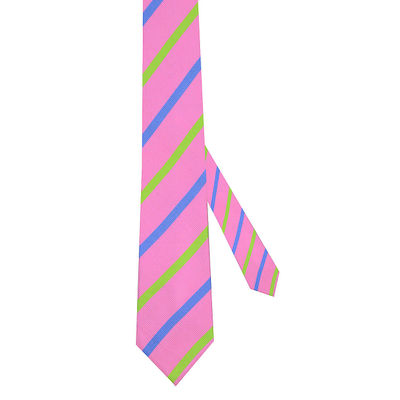 Tiekart men pink striped silk tie