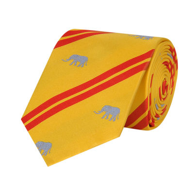 Woven silk men tie-Fiery finesse