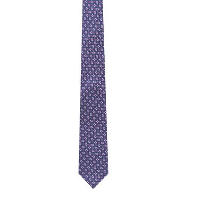 Woven silk Tie-humming energy (Purple Formal woven silk Floral Necktie for Men)