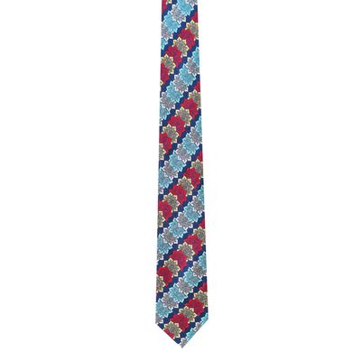 Woven silk Tie-grey formality (Multi Formal woven silk Floral Necktie for Men)