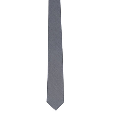 Grey Plain Solid Pure Wool Necktie for Men