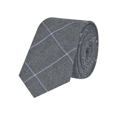 Tiekart men grey checked woollen tie