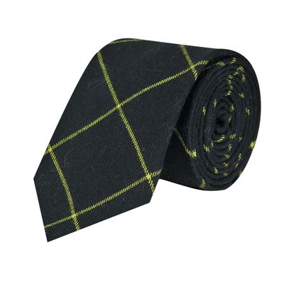 Tiekart men black woollen tie