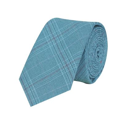 Tiekart men blue checked woollen tie