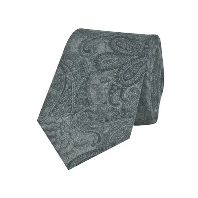 Tiekart men monochrome paisley woollen tie