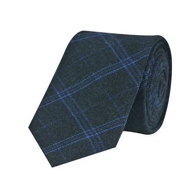 Tiekart men blue checked woollen tie