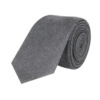 Tiekart men grey plain solids woollen tie